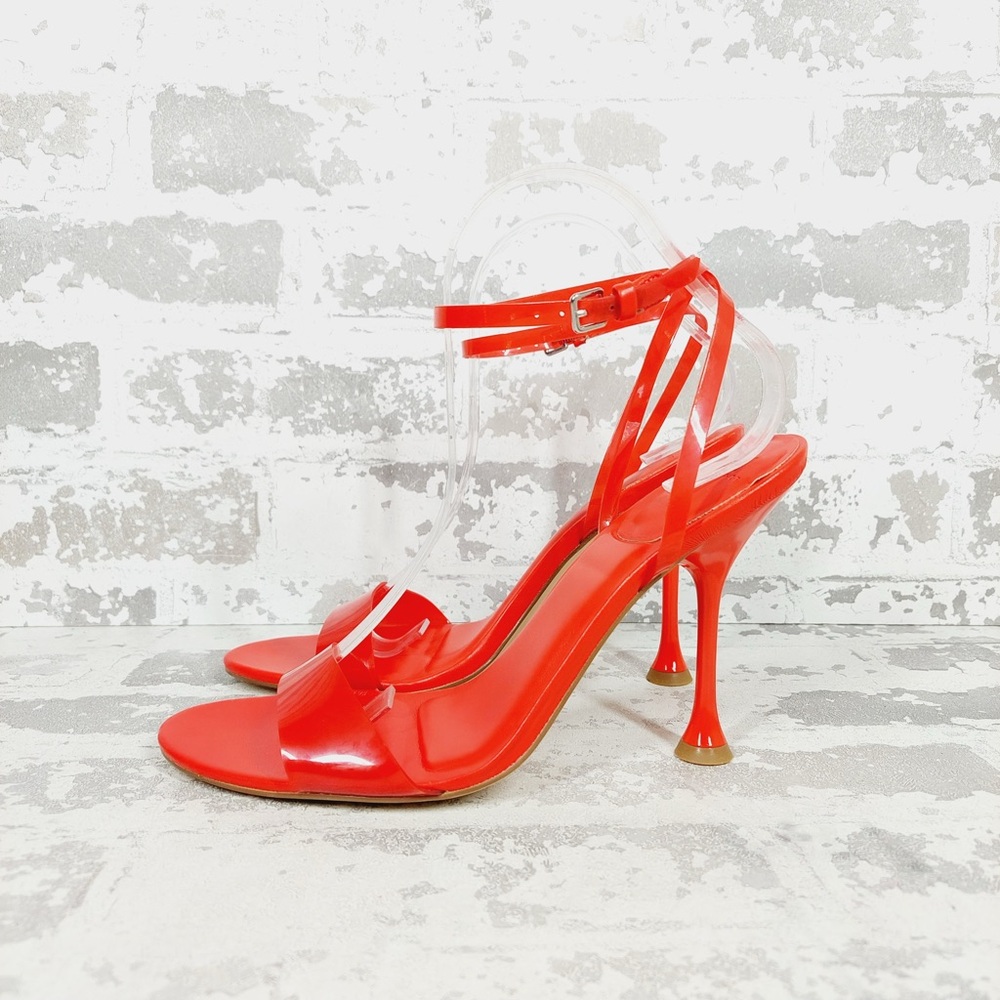 NEW Marc Fisher Calisty Red Strappy Heeled Sandals B60